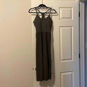 Olive green midi Halara dress